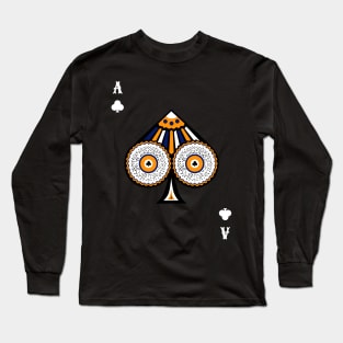 Ace of Clubs - Poker Card Design Long Sleeve T-Shirt